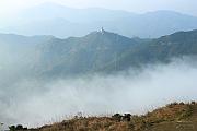 飛鵝山上的雲霧景色