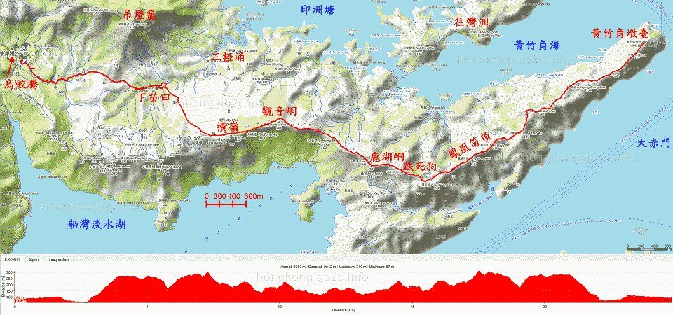 我成功往返黃竹角咀的登山路線
